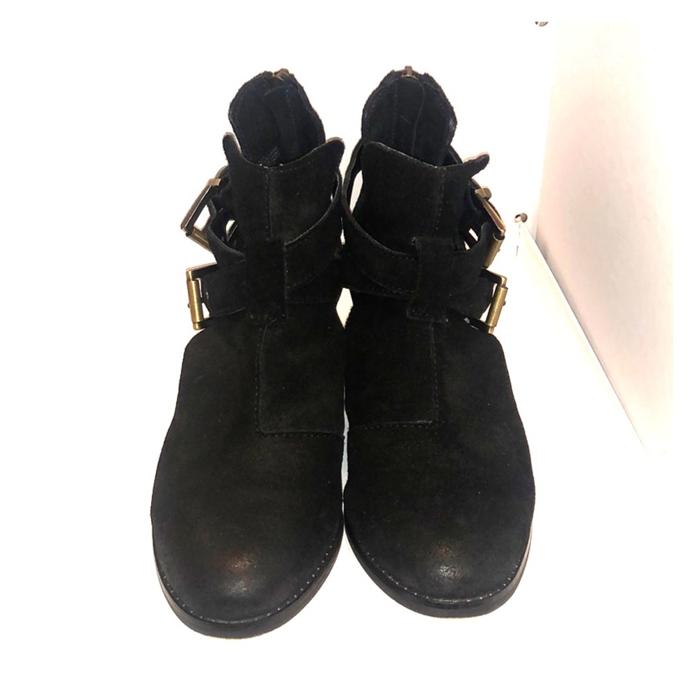 Steve Madden Black Suede Leather Ankle Boots 37
